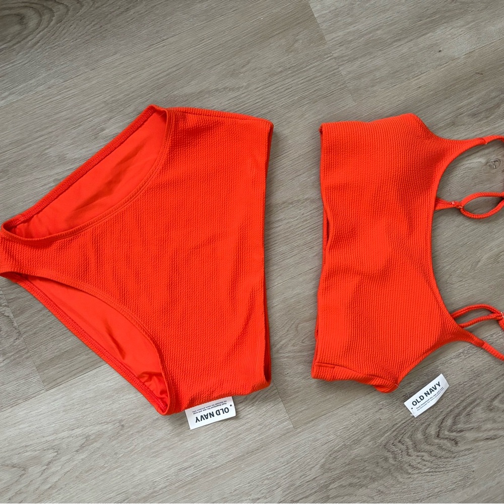 Old Navy Bright Orange Swimwear Set